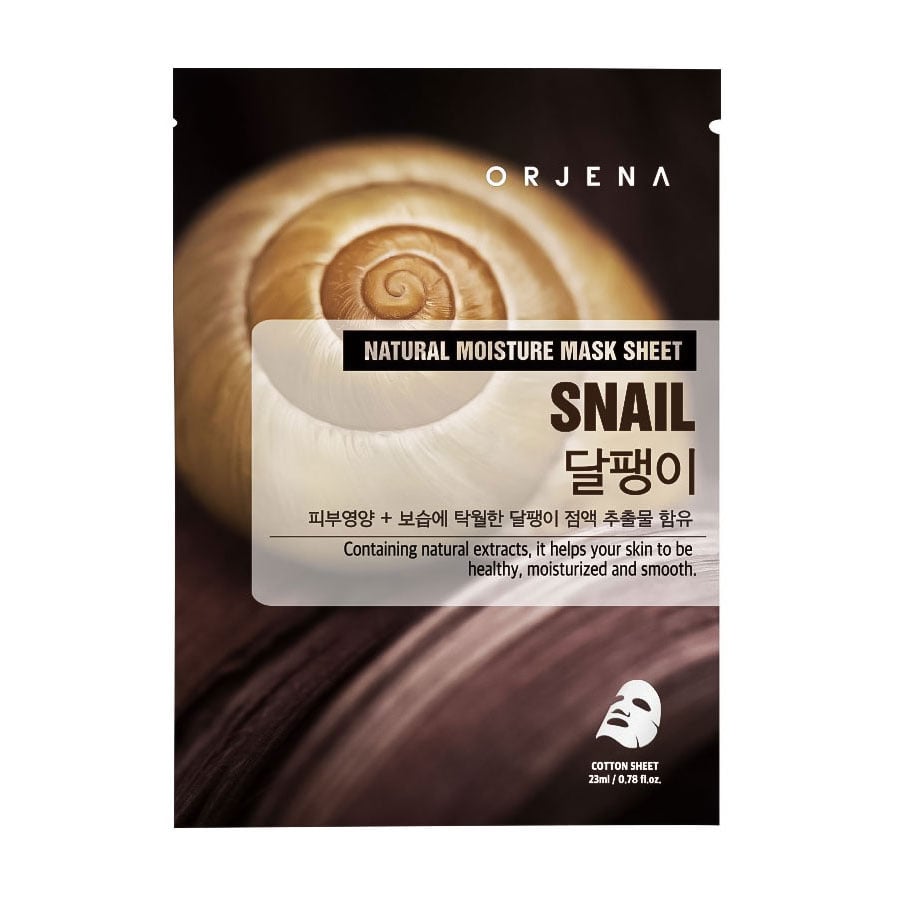 Тканинна маска для обличчя ORJENA Natural Moisture Mask Sheet Snail з муцином равлика, 23 мл